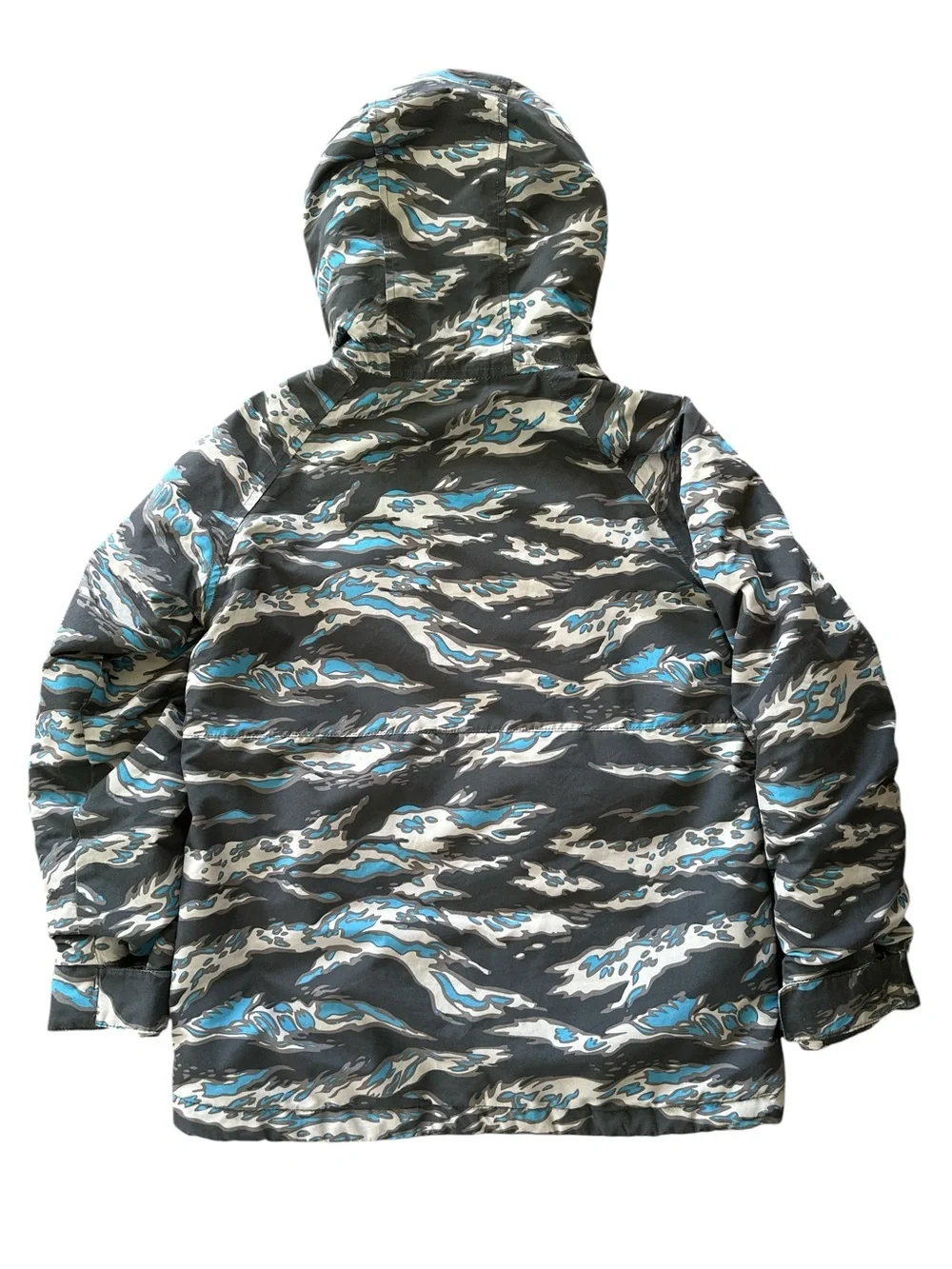 Burton Boy's Fray Jacket Dry Ride Blue Gray Camo Snow Ski Size 10/12 Medium